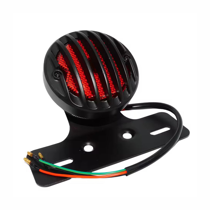 Load image into Gallery viewer, Farolim traseiro LED 12V suporte matrícula central - chopper bobber
