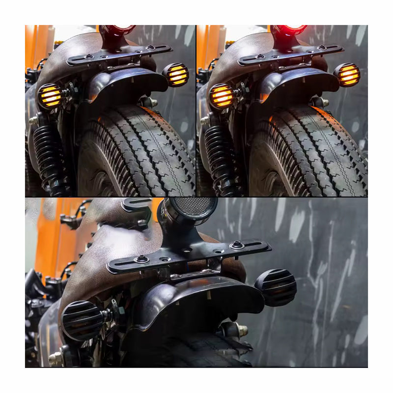 Load image into Gallery viewer, Par piscas LED retro metal - Estilo cafe racer luz de presença
