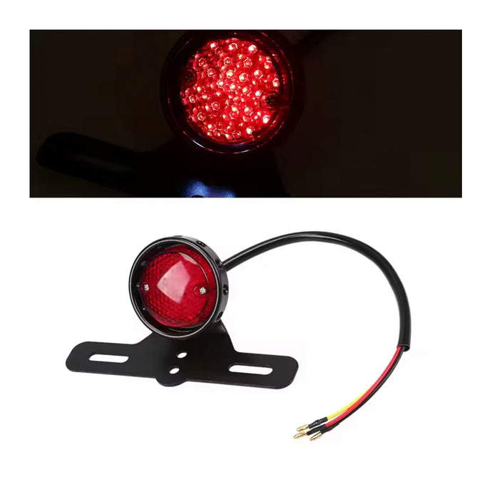 Farolim traseiro universal 12V com suporte de matrícula