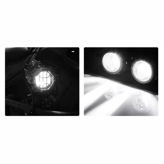 Faróis auxiliares homologados E9 - 40W LED para moto