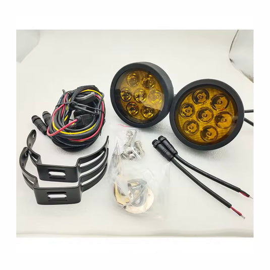 Faróis Auxiliares LED 4.5 Pol 70W - Projector 7 LEDs com interruptor