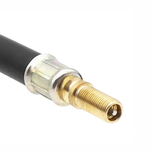 Extensão válvula pneu flexível 90° - Latão e borracha