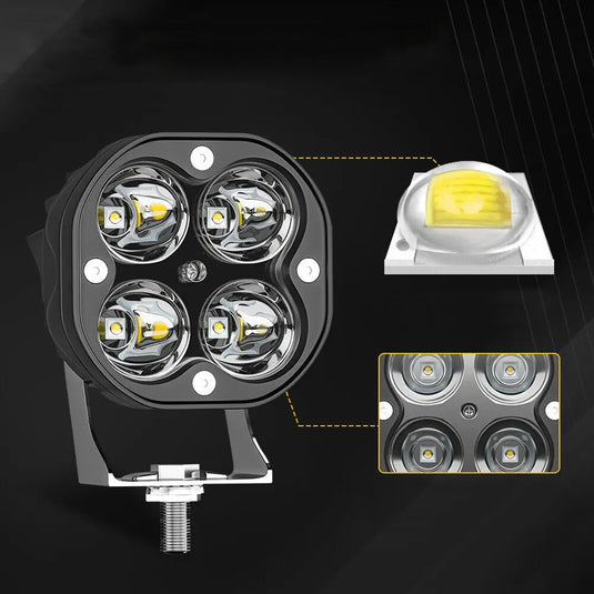 Par faróis auxiliares LED 3 pol