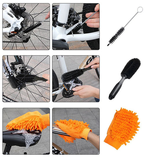Kit de limpeza de corrente 8 peças bicicleta
