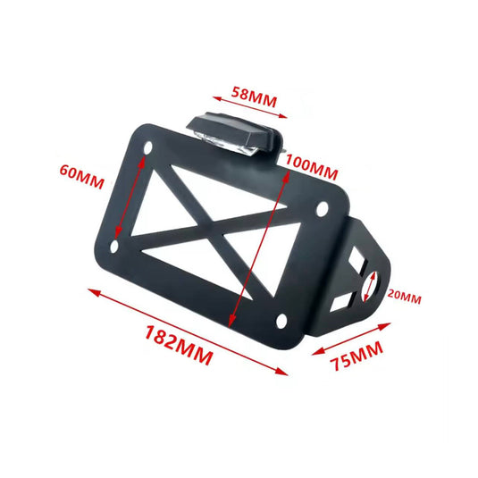 Suporte lateral matrícula iluminação LED