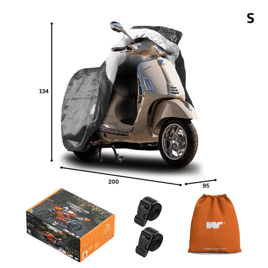 Capa impermeável cinza Wagen Cover tamanho S para scooter