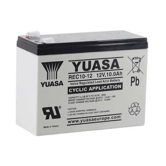 Bateria GS Yuasa REC10-12 12V 10Ah AGM VRLA selada - scooters eléctricas e UPS