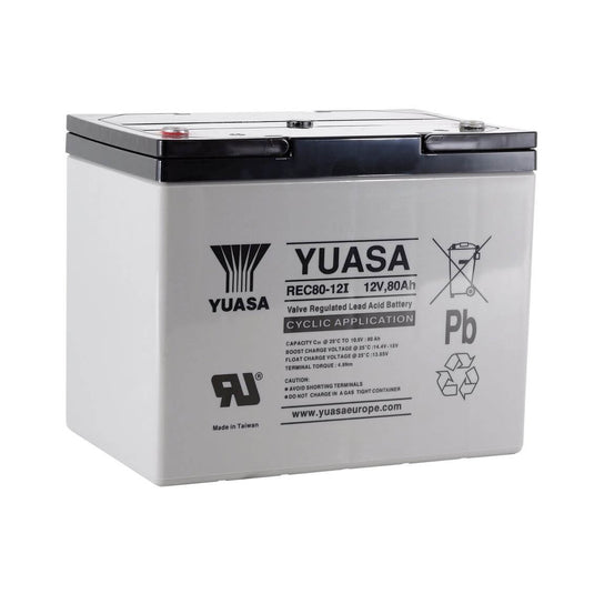 Bateria GS Yuasa REC80-12 12V 80Ah AGM VRLA selada - UPS alta capacidade e mobilidade