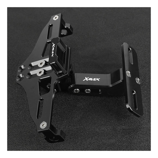 Detalhe fixação suporte matrícula alumínio CNC 