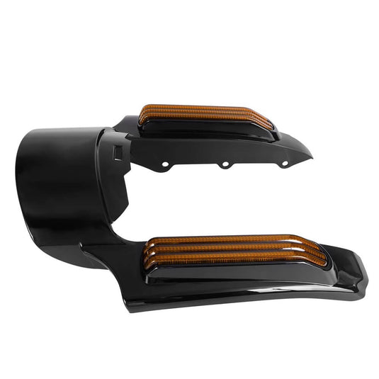 Extensão guarda-lamas LED instalada em Harley Davidson Street Glide
