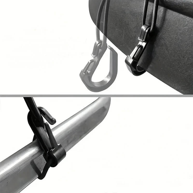 Carregue imagem no visualizador da galeriaRede bagagem moto com ganchos – fixação rápida em grelha ou suporte de moto

