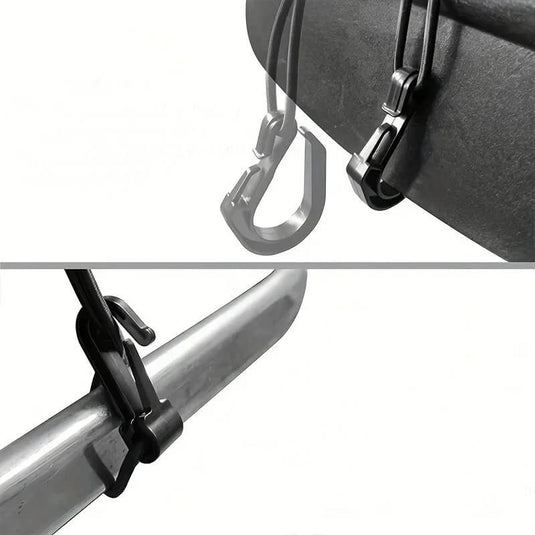 Rede bagagem moto com ganchos – fixação rápida em grelha ou suporte de moto