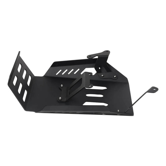 Vista lateral do protetor de motor CNC com tratamento sandblasting para Yamaha MT-09 e Tracer 900