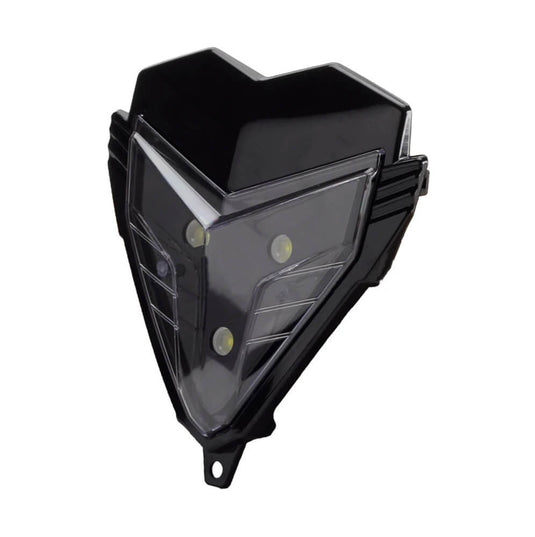 Detalhe do interruptor O I integrado no farol LED universal 12V