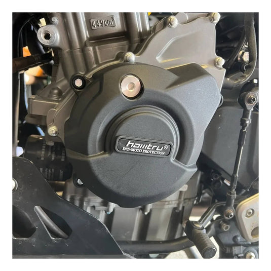 Capa de Proteção de Motor CF MOTO 450 - instalação na moto
