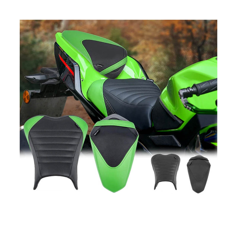 Load image into Gallery viewer, Banco Kawasaki Ninja 400 Z400 condutor passageiro preto verde 2018-2024
