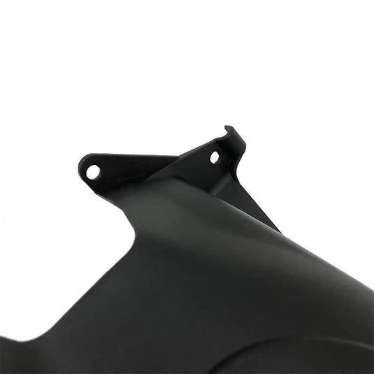 Detalhe extensão guarda-lamas ABS preto BMW G310GS qualidade premium