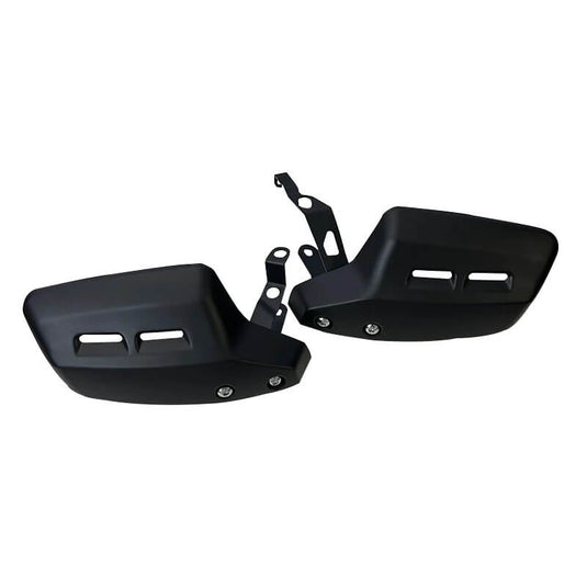 Detalhe do guarda-mãos ABS montado no guiador Honda CL250 CL500