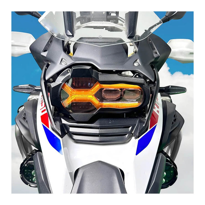 Carregue imagem no visualizador da galeriaProtetor de farol BMW com lente fluorescente instalada
