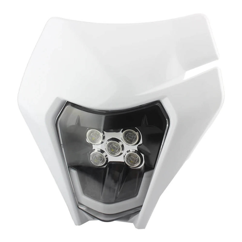 Load image into Gallery viewer, Farol LED branco 6000K montado em moto de motocross 
