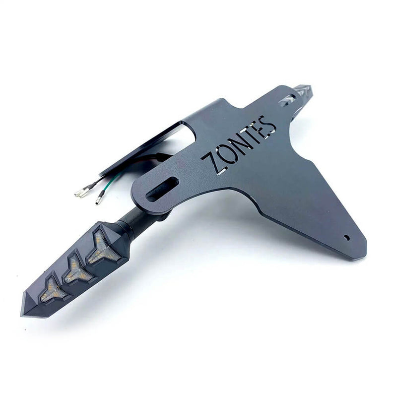 Load image into Gallery viewer, Suporte de matrícula traseiro Zontes Roadster 125 com piscas integrados
