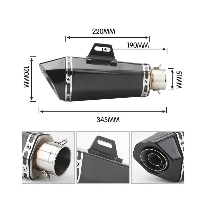 Carregue imagem no visualizador da galeriaPonteira escape universal 345 mm com silenciador
