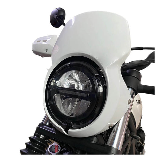 Detalhe material ABS resistente para-brisas Honda CL