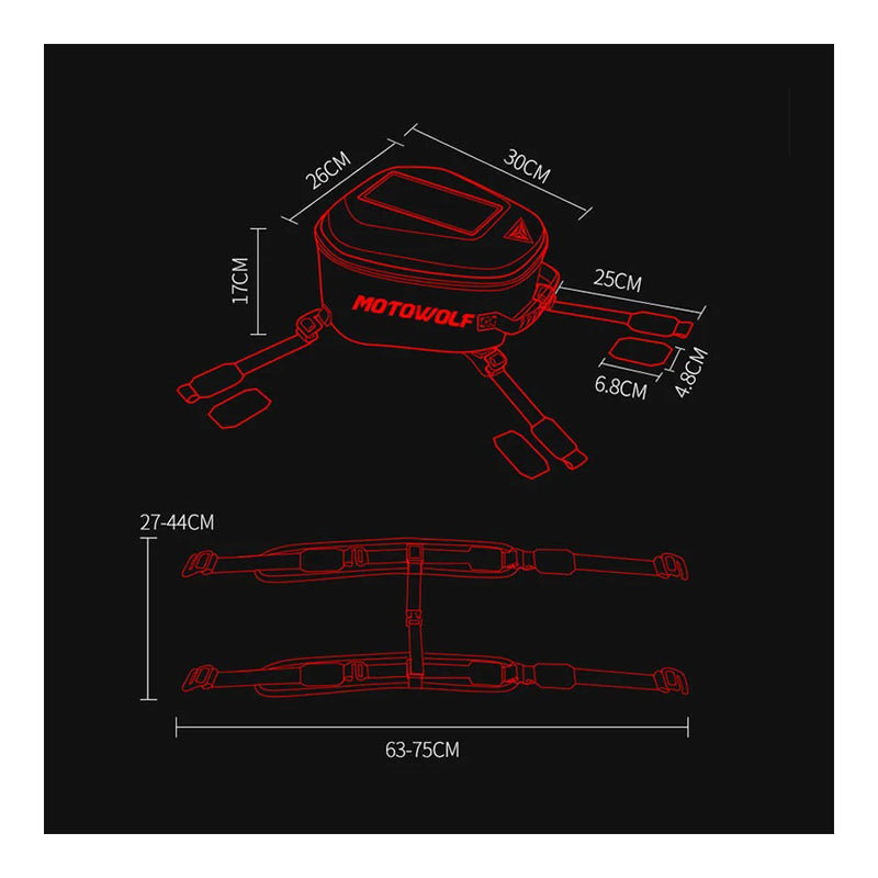 Carregue imagem no visualizador da galeriaBolsa de depósito magnética para moto - Multifuncional e impermeável
