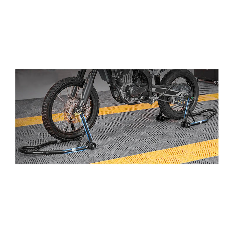 Carregue imagem no visualizador da galeriaCavalete elevador para moto - Suporte dianteiro e traseiro 385 kg
