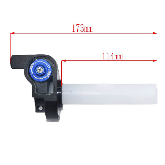 Punho acelerador rápido 22mm em alumínio - detalhe do mecanismo 