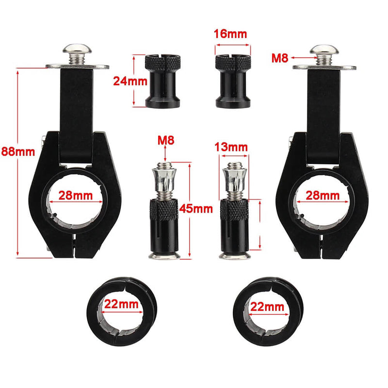 Carregue imagem no visualizador da galeriaProtetores de Mãos Universais 22-28mm Motocross Enduro - Suportes em Alumínio
