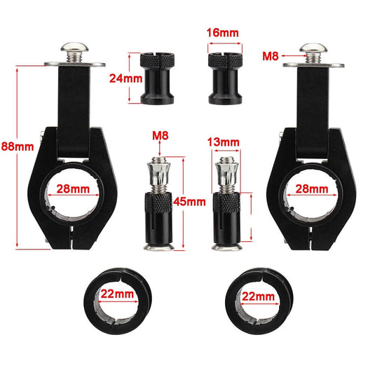 Protetores de Mãos Universais 22-28mm Motocross Enduro - Suportes em Alumínio