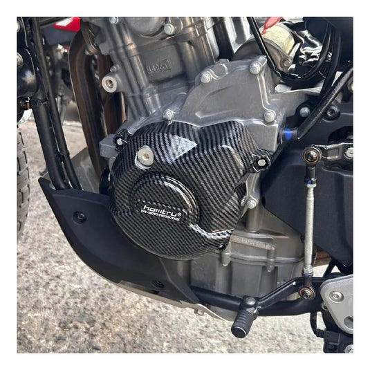 Capa de Proteção de Motor CF MOTO 450 - detalhe do material compósito ABS