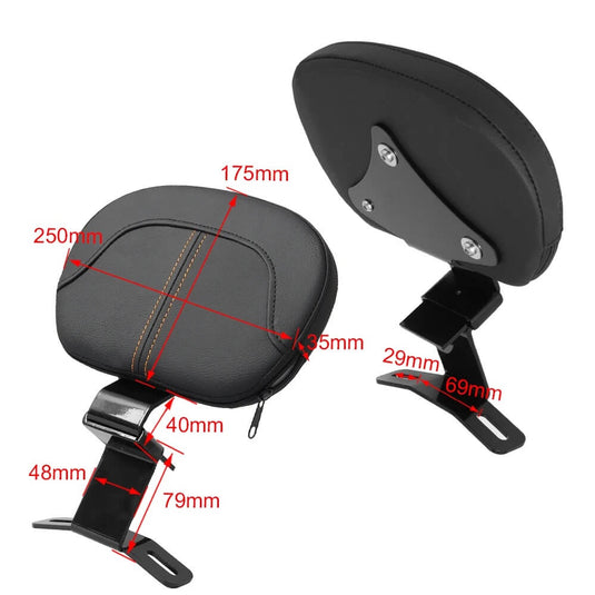 Encosto condutor Harley Davidson - detalhe compatível bancos duplos two-up seats