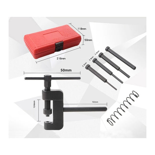 Kit ferramentas rebitar corrente 13 peças com estojo