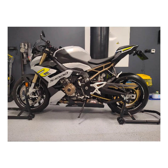 Proteção alumínio escape S1000R - detalhe instalação direta sem modificações