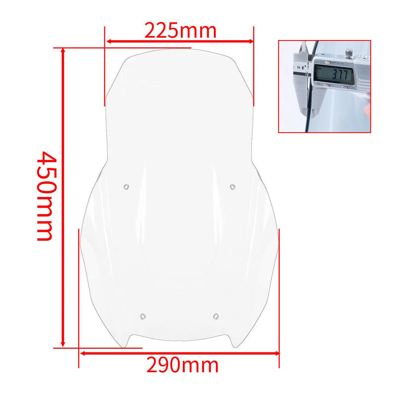 Carregue imagem no visualizador da galeriaPara-brisas policarbonato resistente Honda ADV350 proteção pedras detritos design elegante
