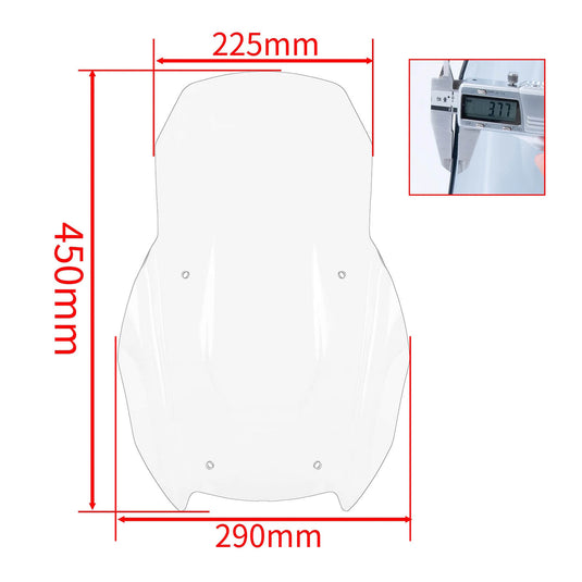 Para-brisas policarbonato resistente Honda ADV350 proteção pedras detritos design elegante