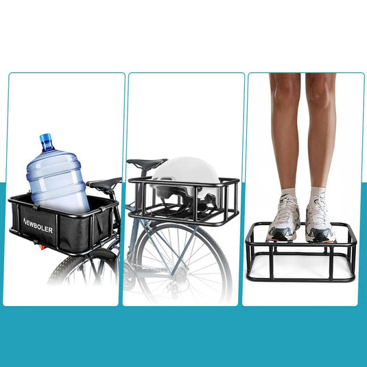 Cesto traseiro para bicicleta e bicicleta elétrica - sistema montagem rápida