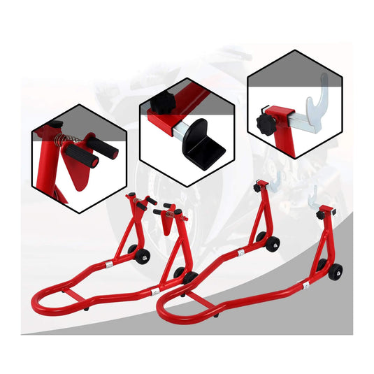 Cavalete universal para moto - Suporte dianteiro/traseiro capacidade 450kg