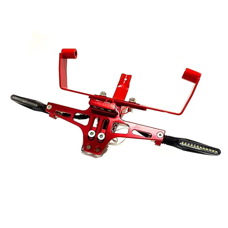 Load image into Gallery viewer, Vista lateral do suporte matrícula LED Italjet Dragster
