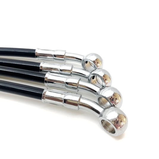 Mangueira hidráulica de travão 28° preta 400-2200 mm - Cabo trançado DOT 10 mm