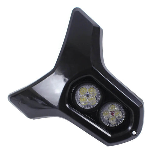 Farol LED estilo B com 2 LEDs MR16 4W para moto trail e supermoto