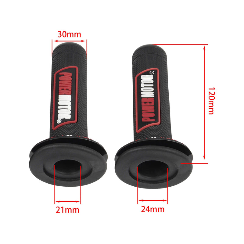 Carregue imagem no visualizador da galeriaPunhos de guiador moto 22mm – versão preta opaca
