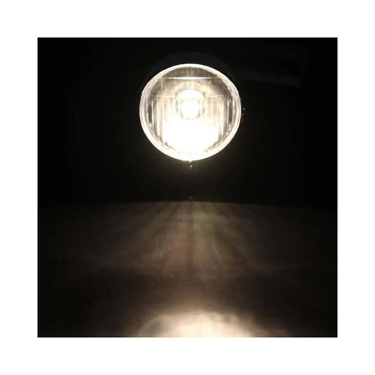 Conjunto farol frontal com piscas integrados 12V - Suporte universal cromado