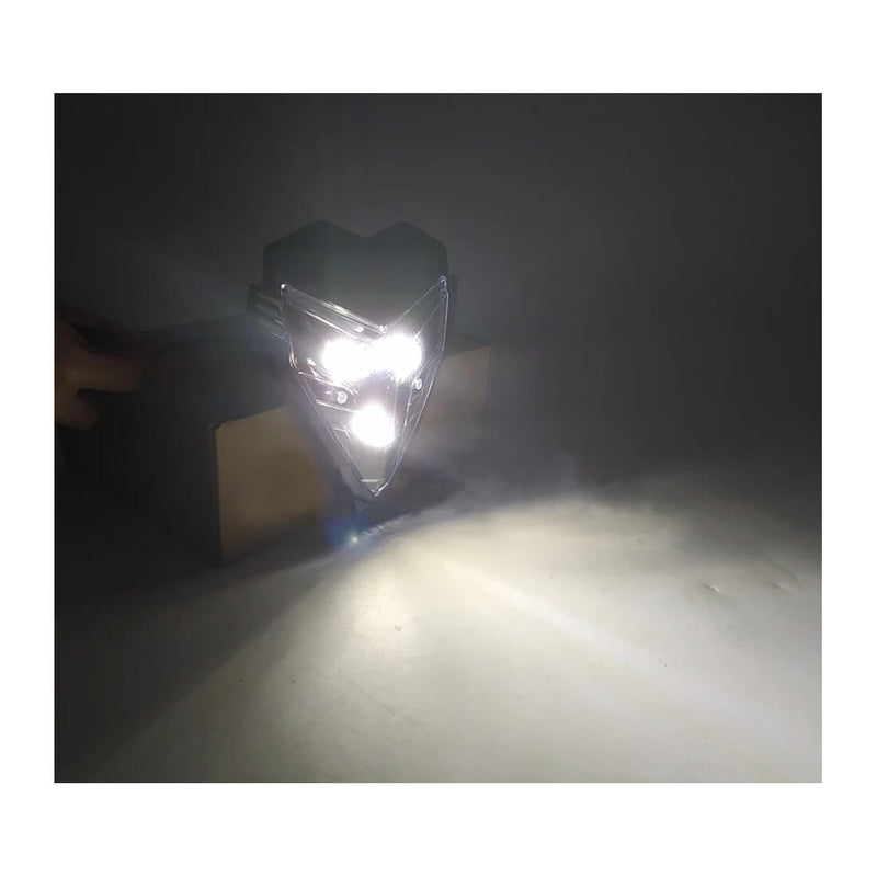 Load image into Gallery viewer, Lente transparente do farol LED com iluminação branca para moto
