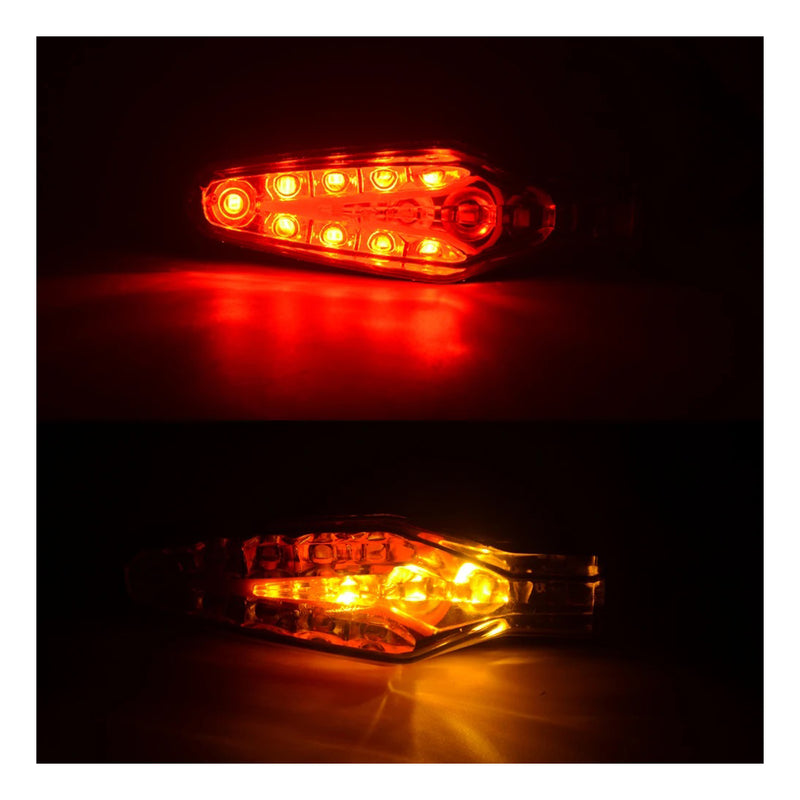 Carregue imagem no visualizador da galeriaPiscas traseiros LED BMW impermeáveis IP67 luz âmbar e vermelha integrada
