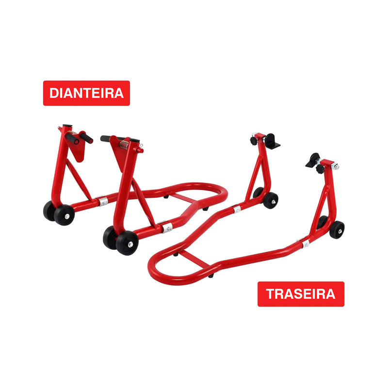 Load image into Gallery viewer, Cavalete universal para moto - Suporte dianteiro/traseiro capacidade 450kg
