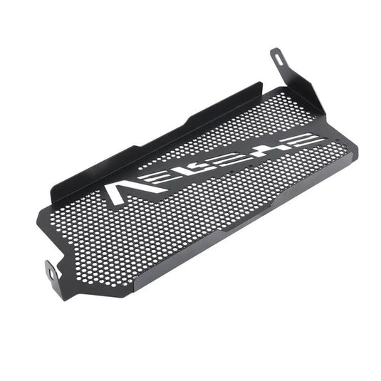 Grelha proteção radiador Versys 650 - detalhe aço inoxidável acabamento anodizado preto