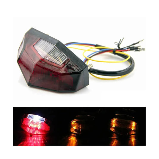 Farolim Traseiro LED para Moto - 11 LEDs Multifuncional com Pisca Integrado